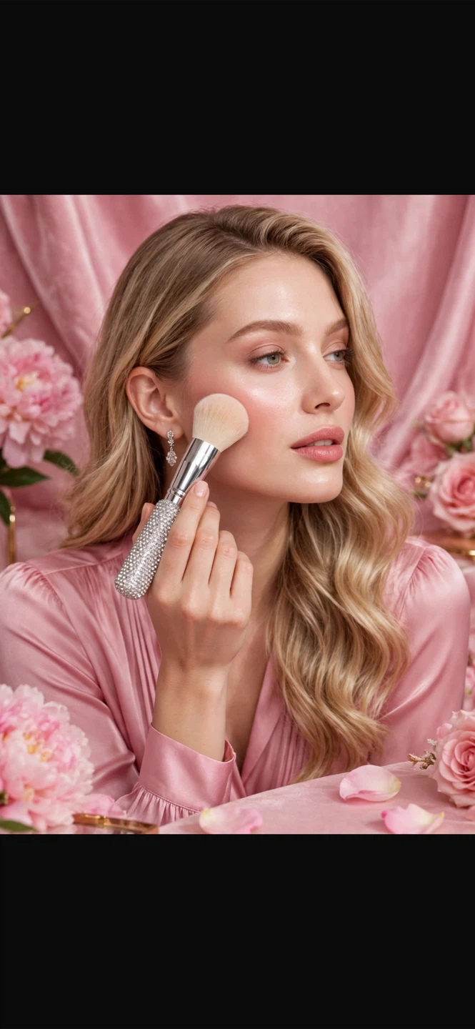 Rhinestone Makeup Blush Brush