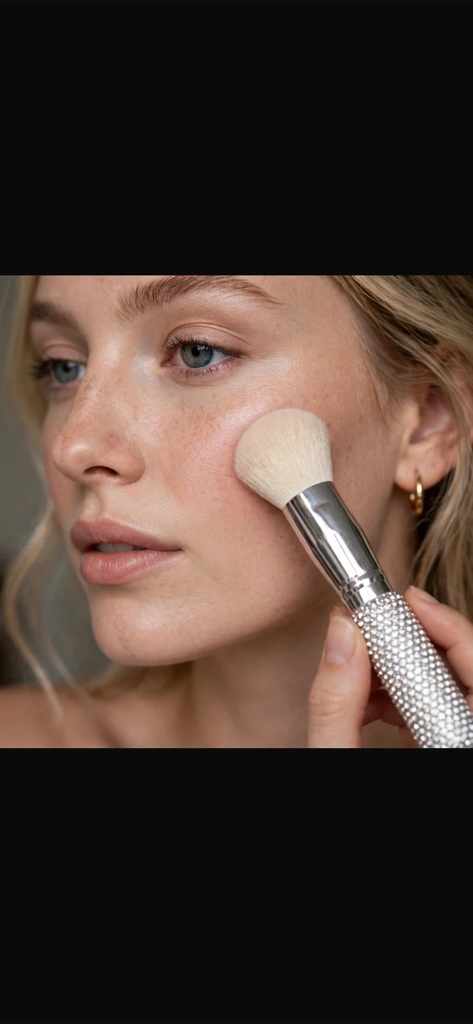 Rhinestone Makeup Blush Brush - photo 2