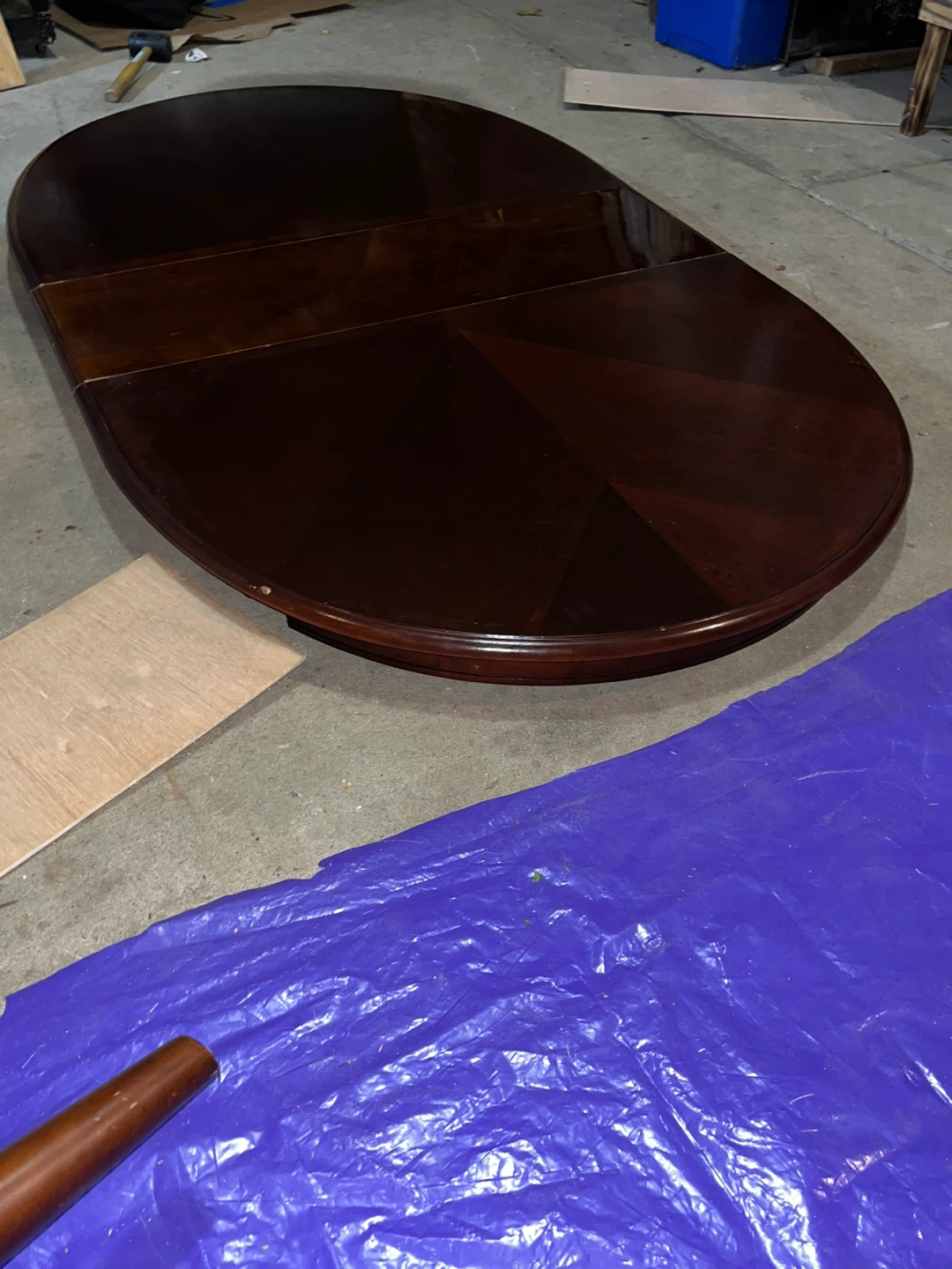 Dark Wood Oval Dining Table - photo 2