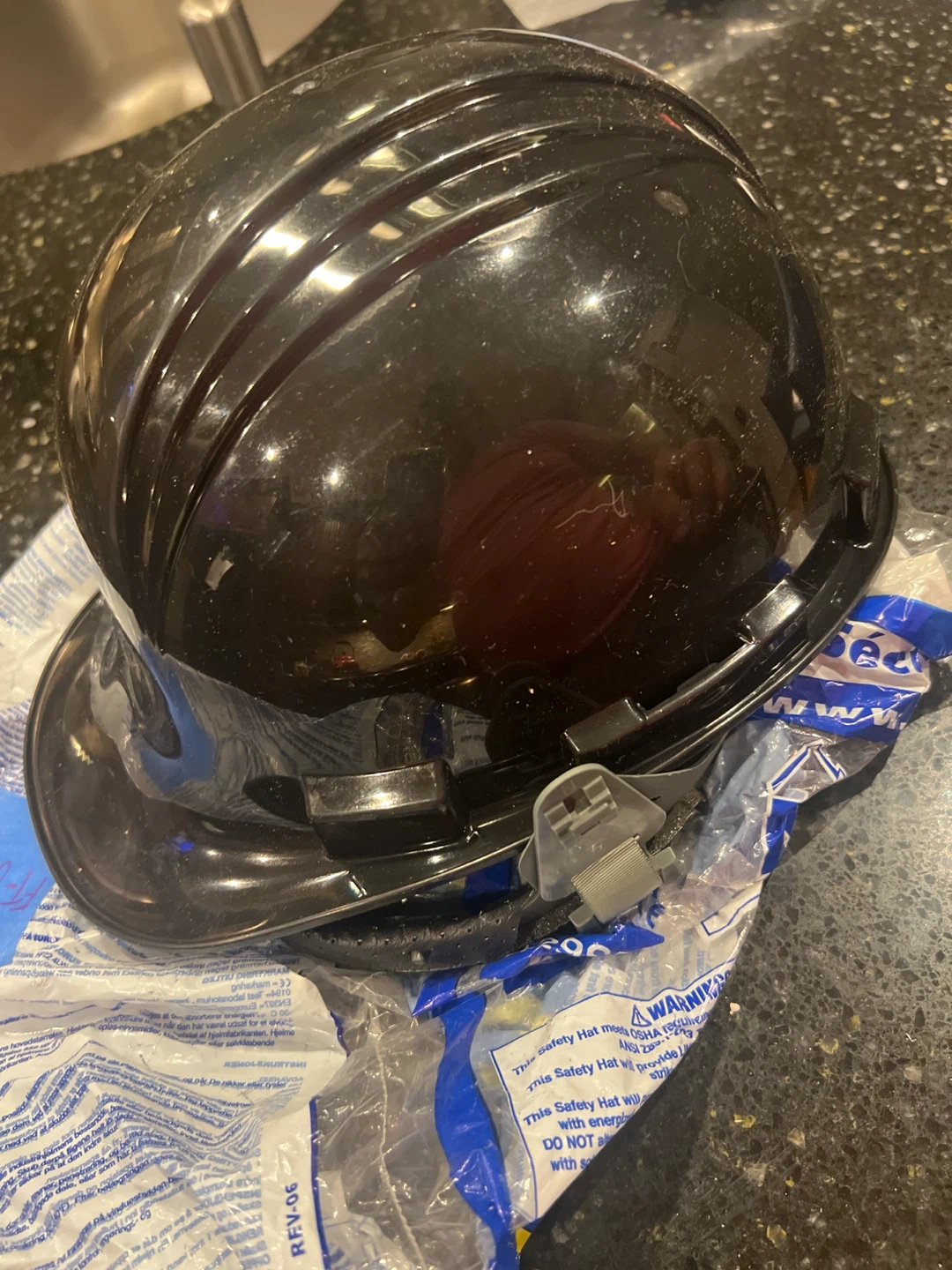 North The Peak 4PT Safety Hat Black