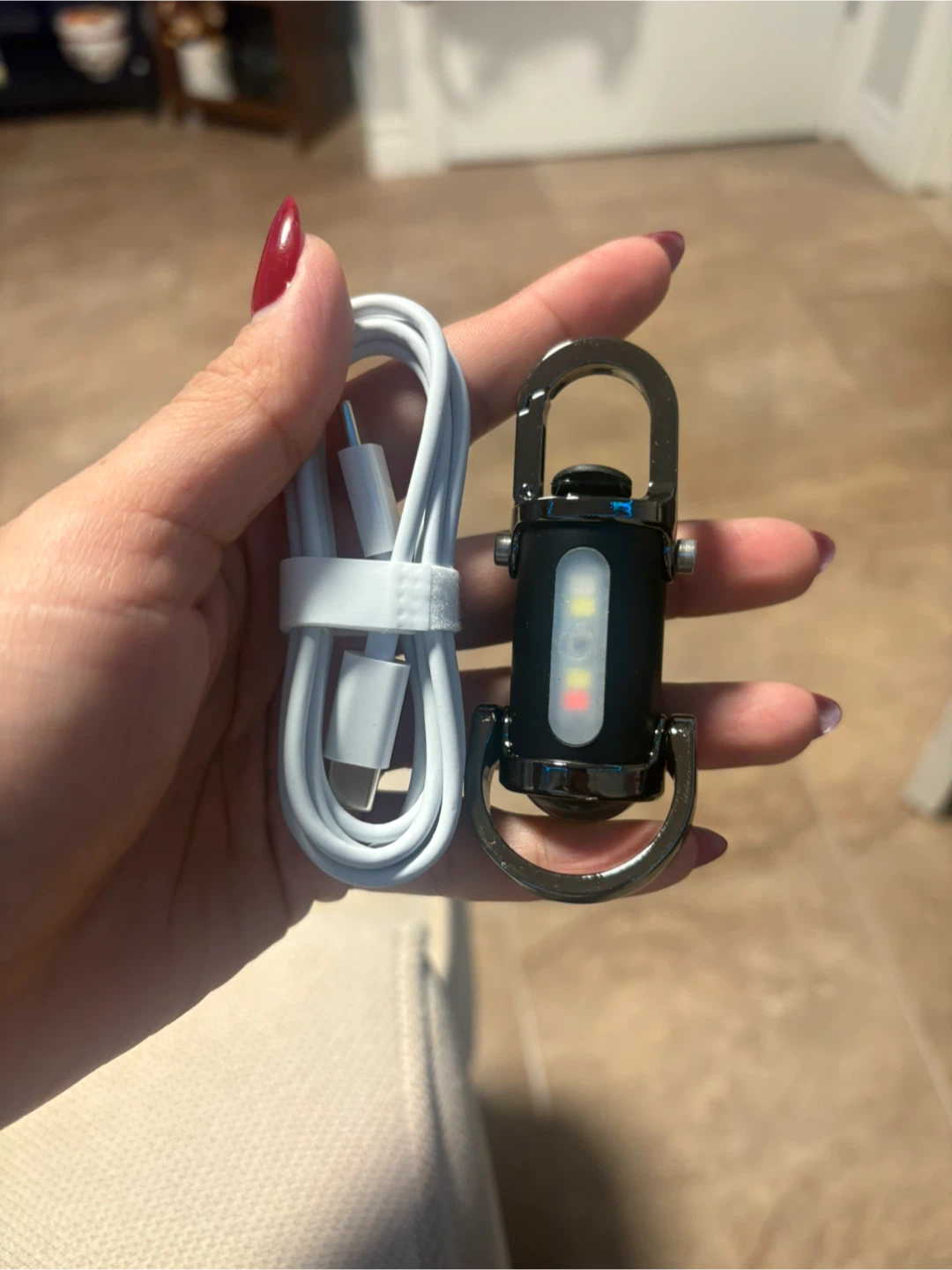 3-in-1 Rechargeable Keychain Flashlight & Power Bank