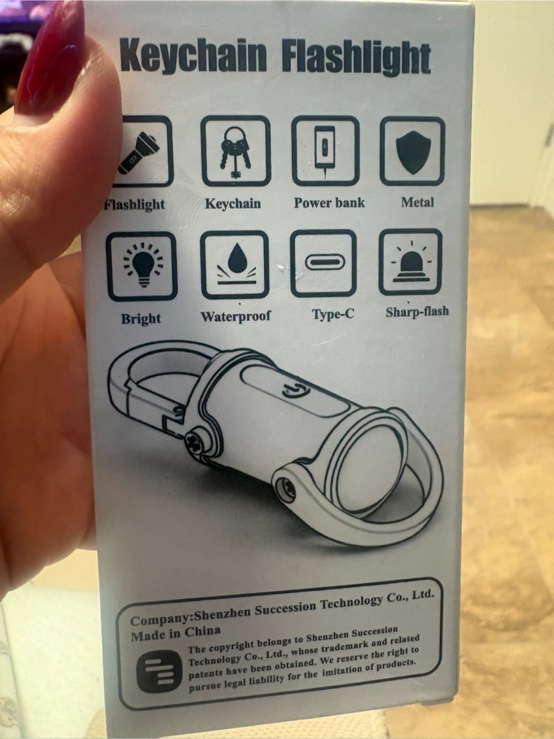 3-in-1 Rechargeable Keychain Flashlight & Power Bank - photo 3