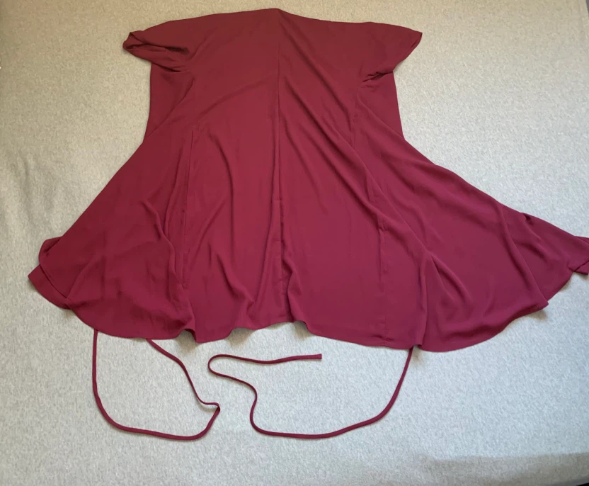 Babaton Wrap Dress - Burgundy - Size Small - photo 2
