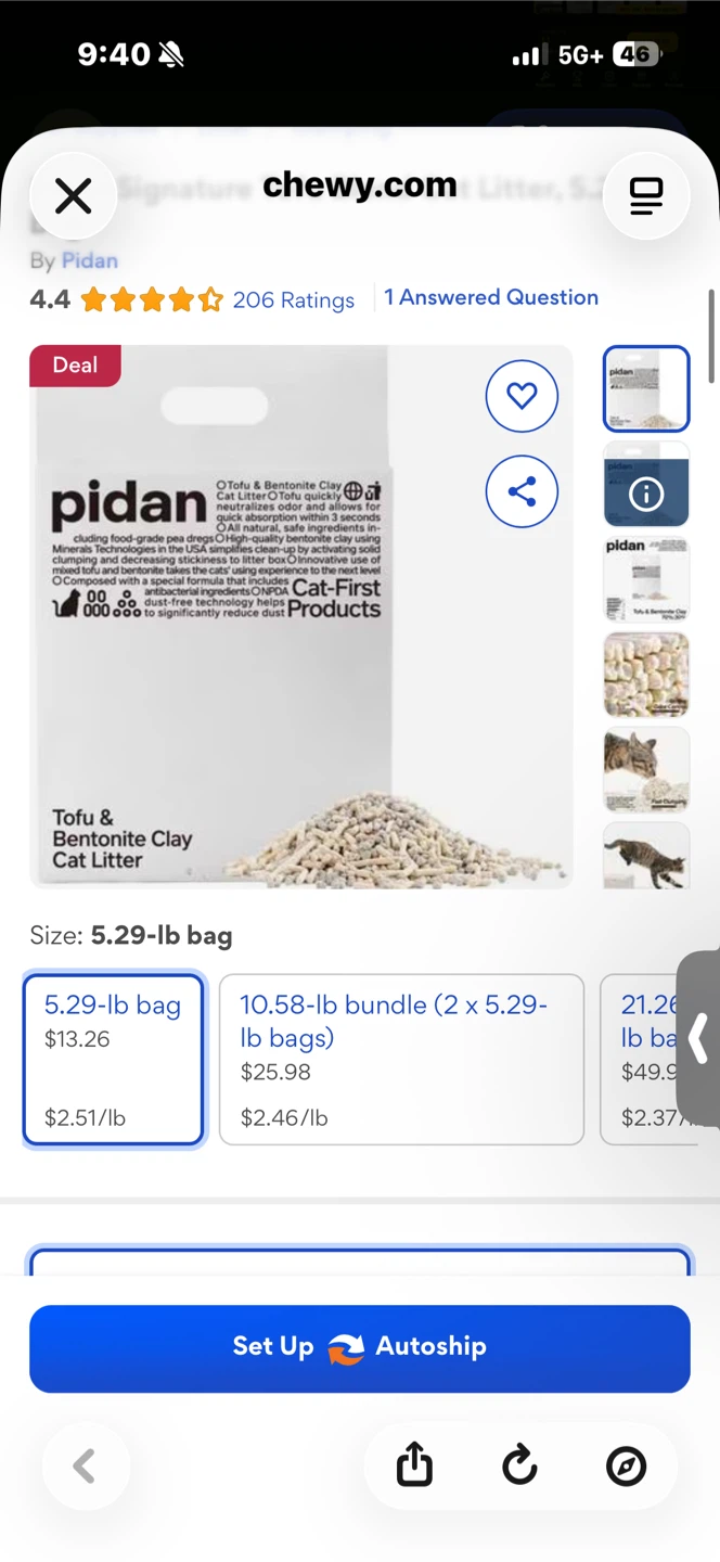 Pidan Tofu & Bentonite Clay Cat Litter