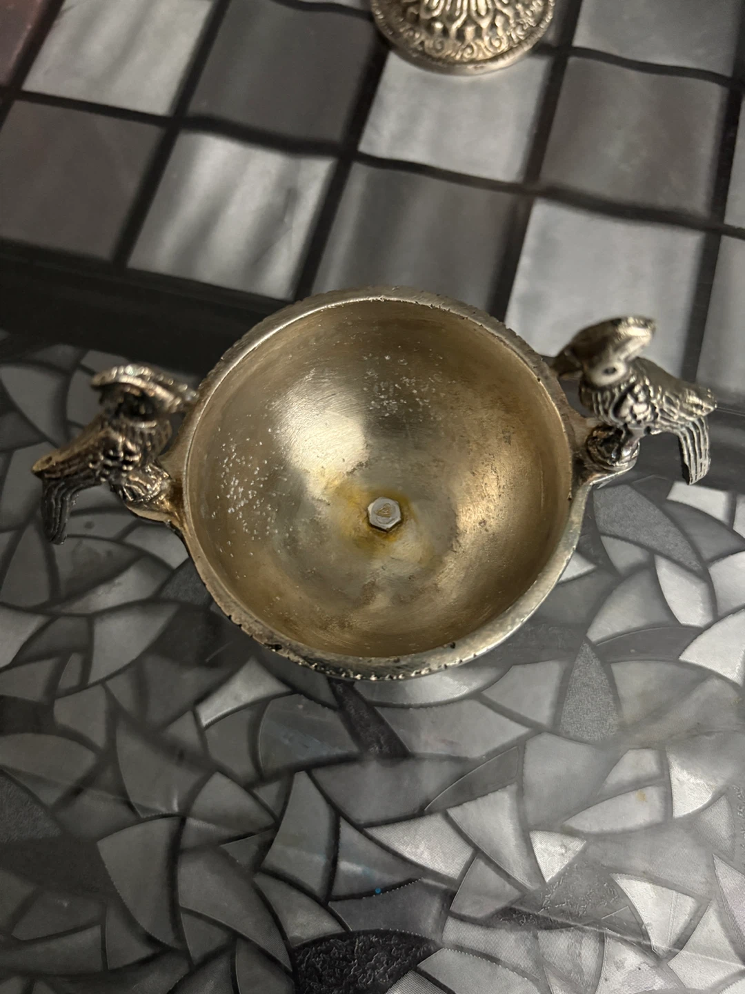 Set of 4 Decorative Bird Motif Bowls German silvers - photo 3