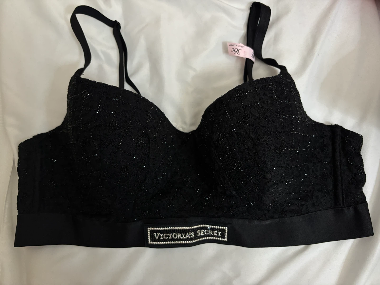 New Victoria's Secret Black Lace Bra 36C