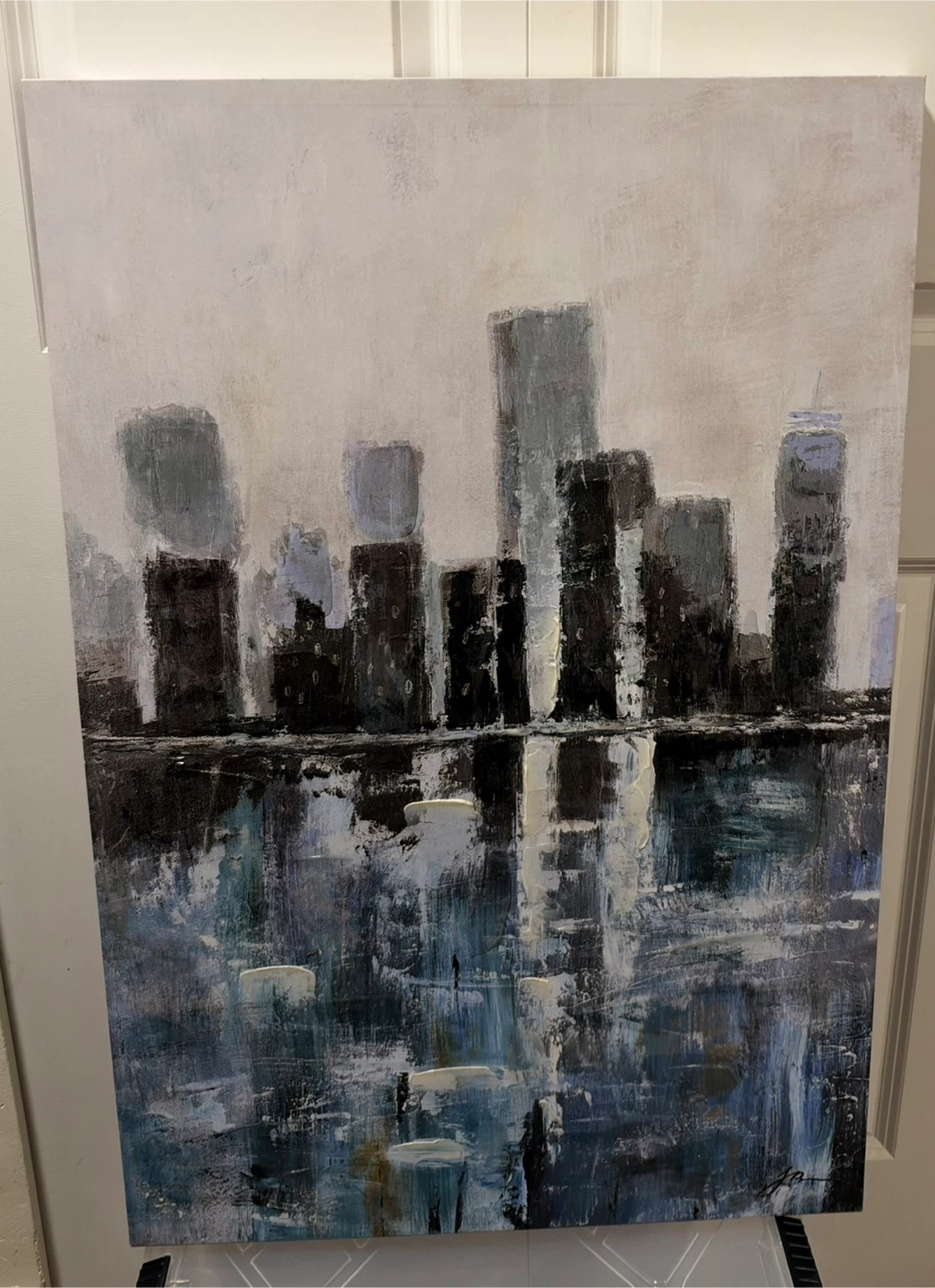 Abstract Cityscape Oil Painting on Canvas