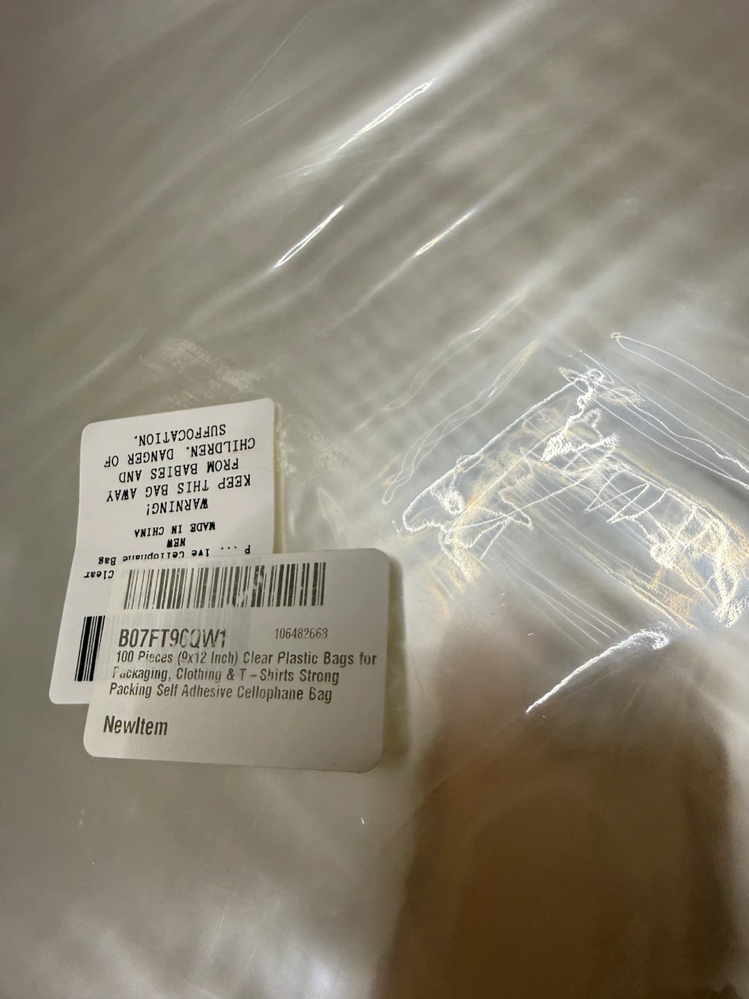 100 Pack Self-Adhesive Clear Plastic Bags - photo 3