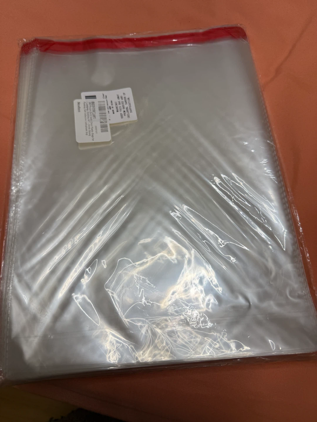 100 Pack Self-Adhesive Clear Plastic Bags - photo 4