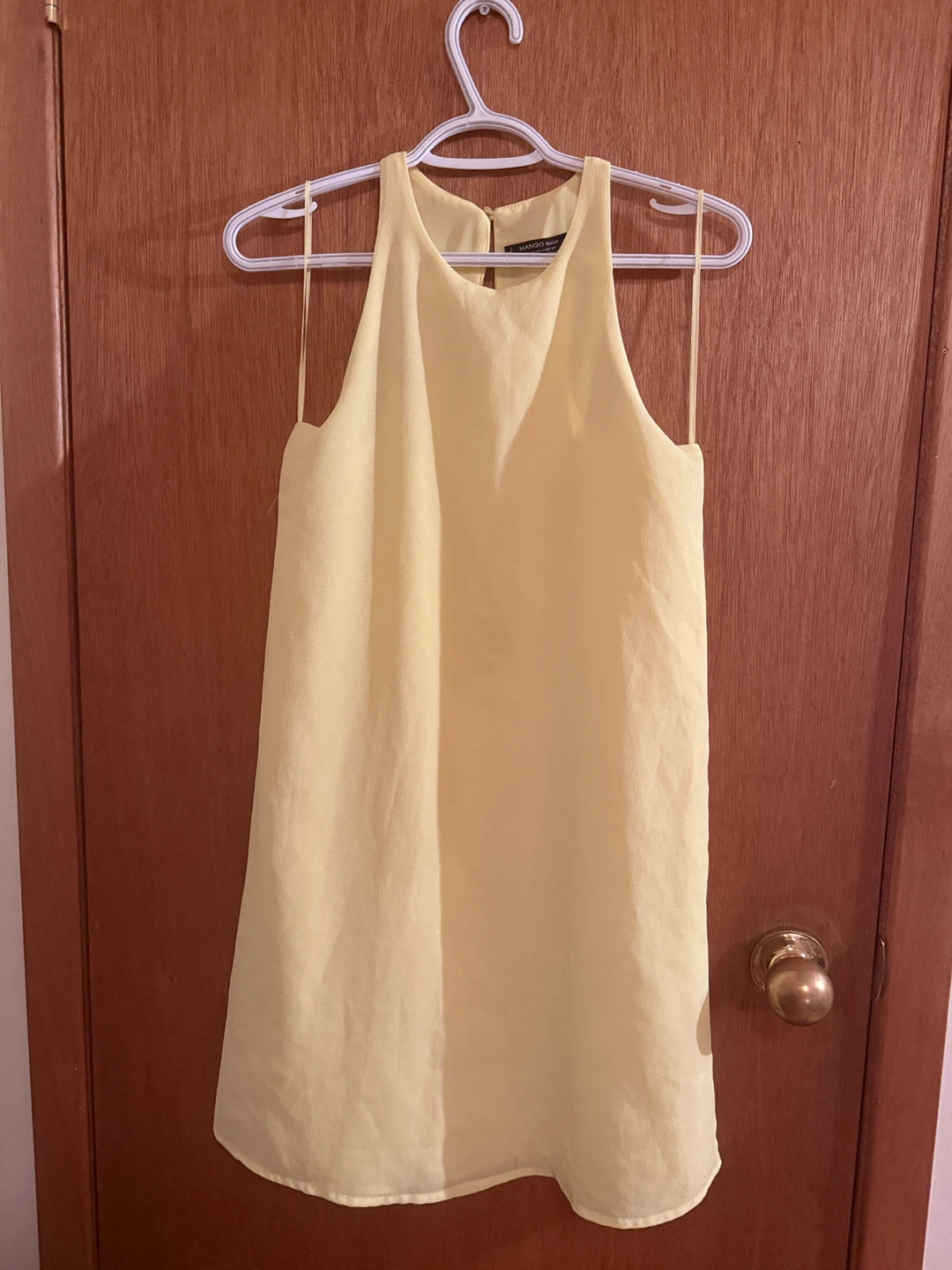 Mango Basics Light Yellow Sleeveless Dress Size XS