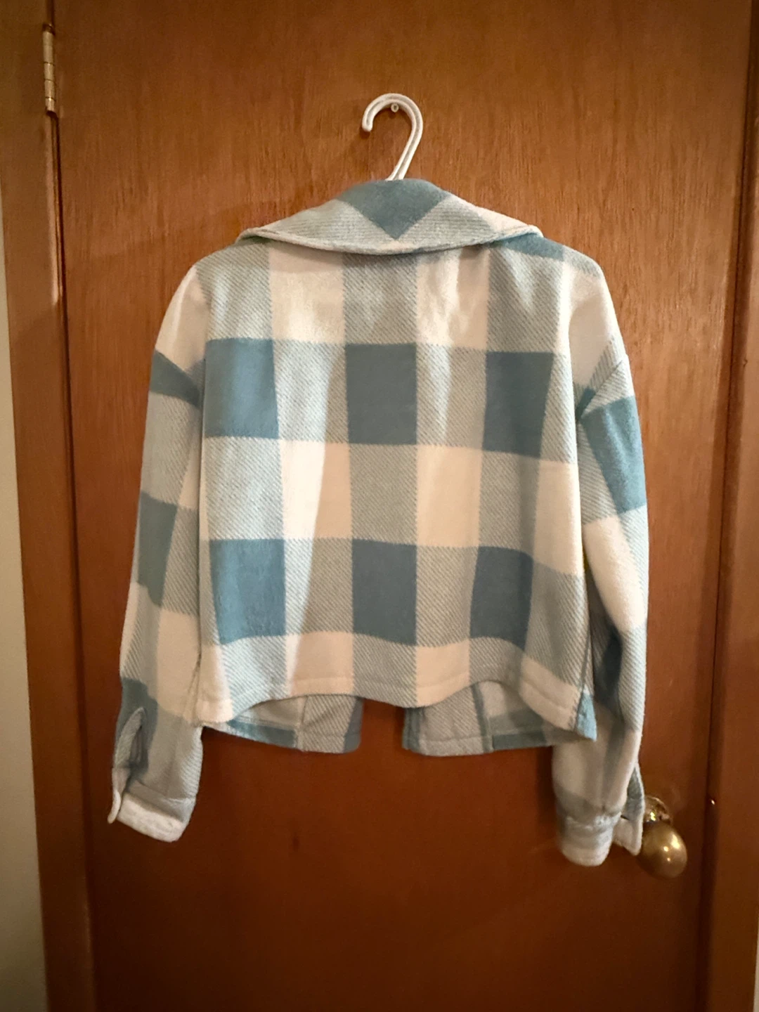 New Favori Collection Plaid Shacket Blue and White - photo 4