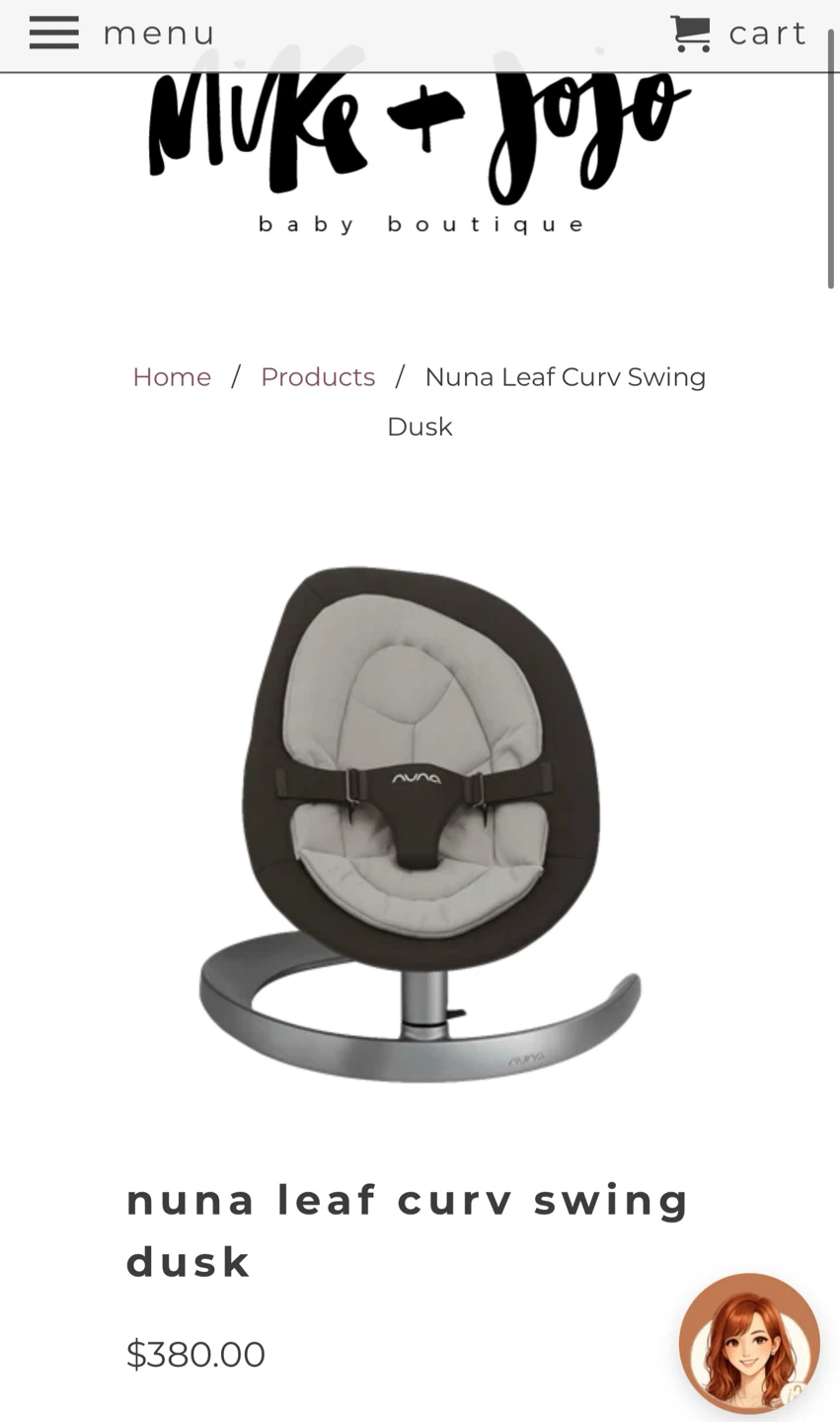 NUNA LEAF CURV BABY SWING + LEAF WIND MOTOR – 6-SPEED - photo 5
