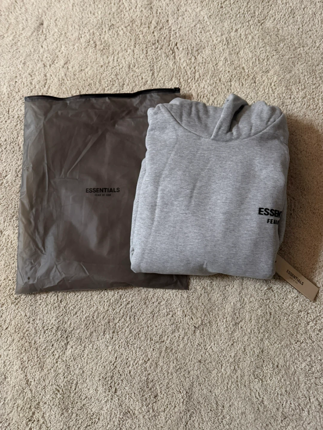ESSENTIALS Fear of God Hoodie - Grey - Small - photo 3