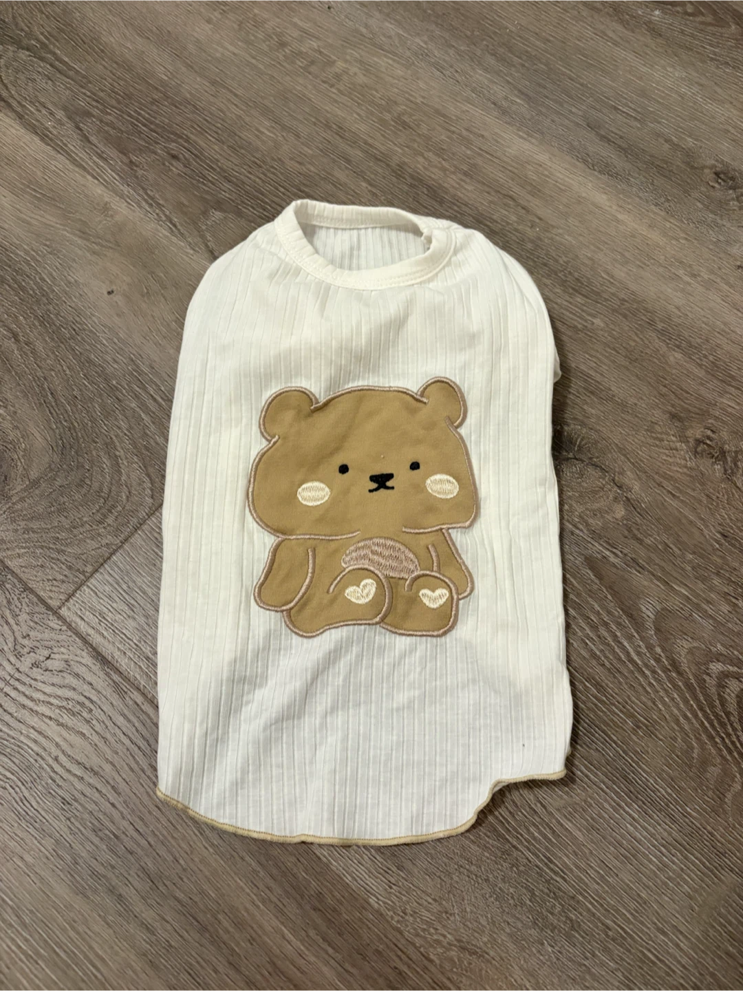 Cream Teddy Bear Pet Shirt (Under 4kg)