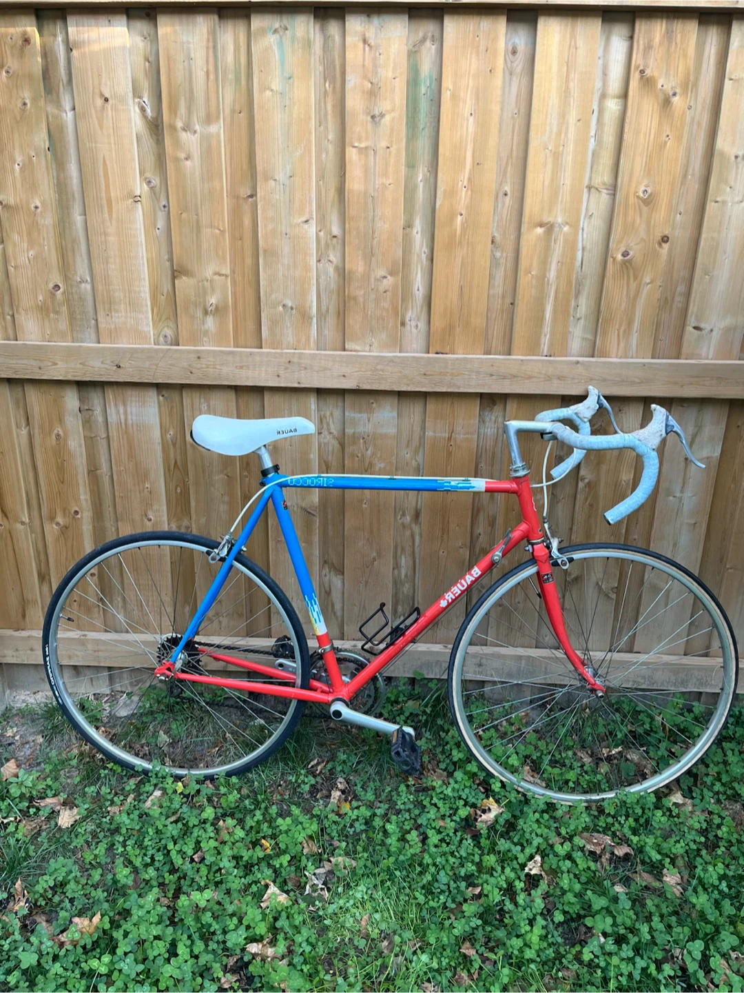 Bauer Sirocco Vintage Antique Red Blue Road Bicycle