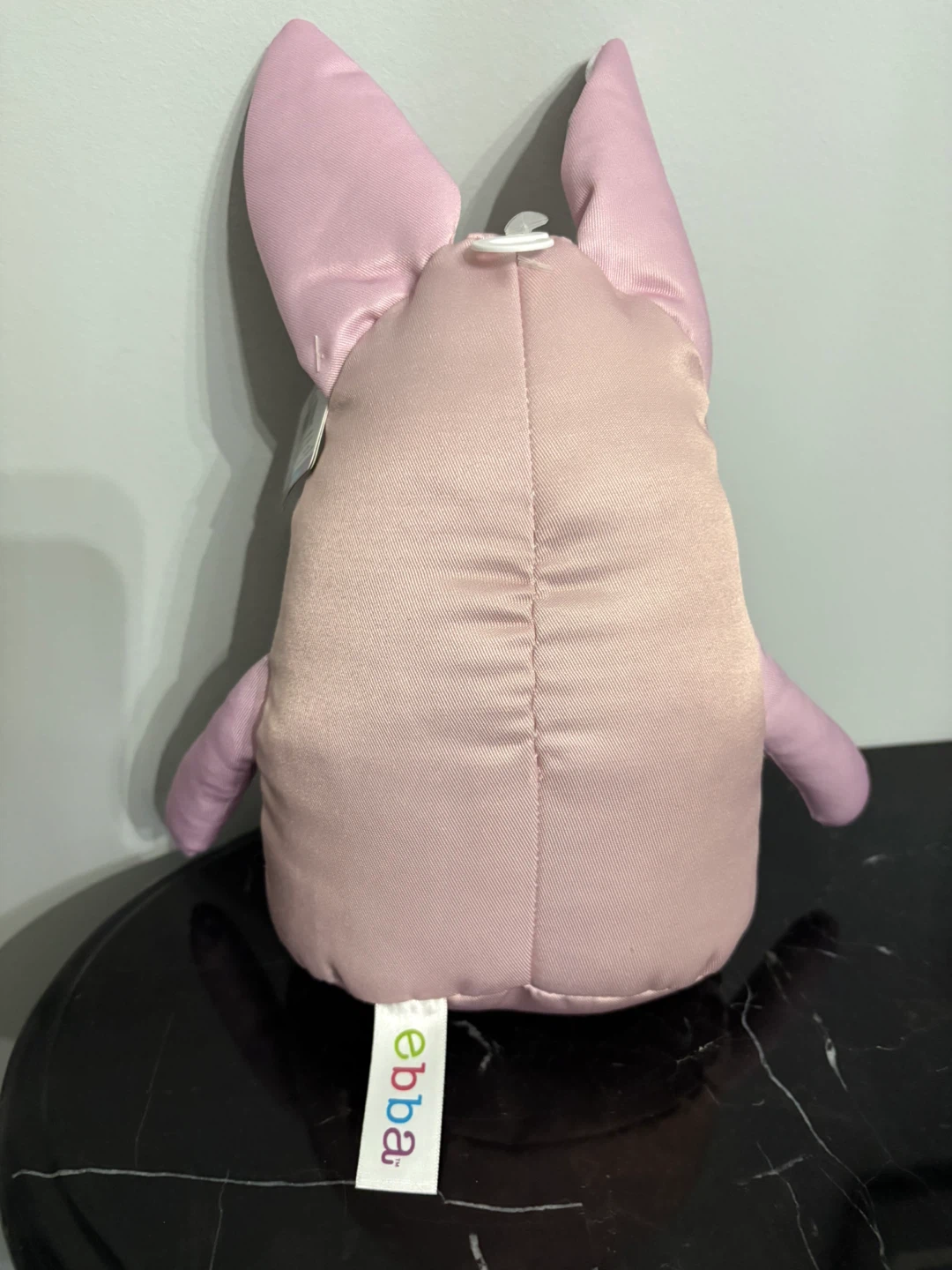 Ebba brand pink satin finish bunny plush toy 13” - photo 4