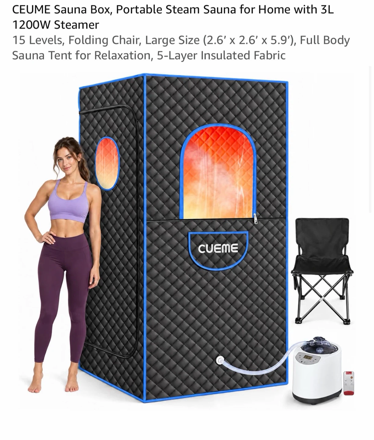 CUEME Portable Home Steam Sauna