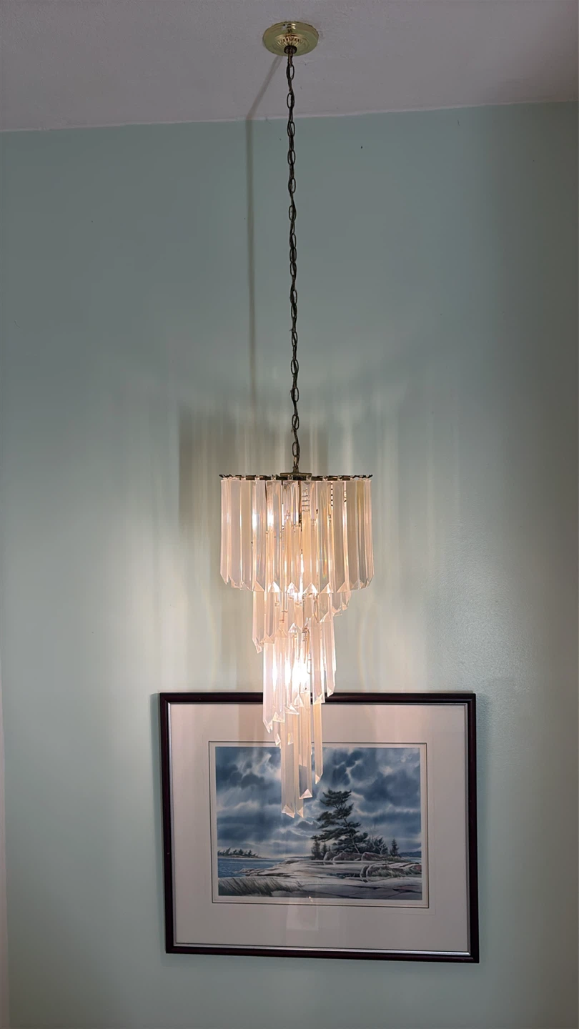Vintage Tiered Crystal Chandelier