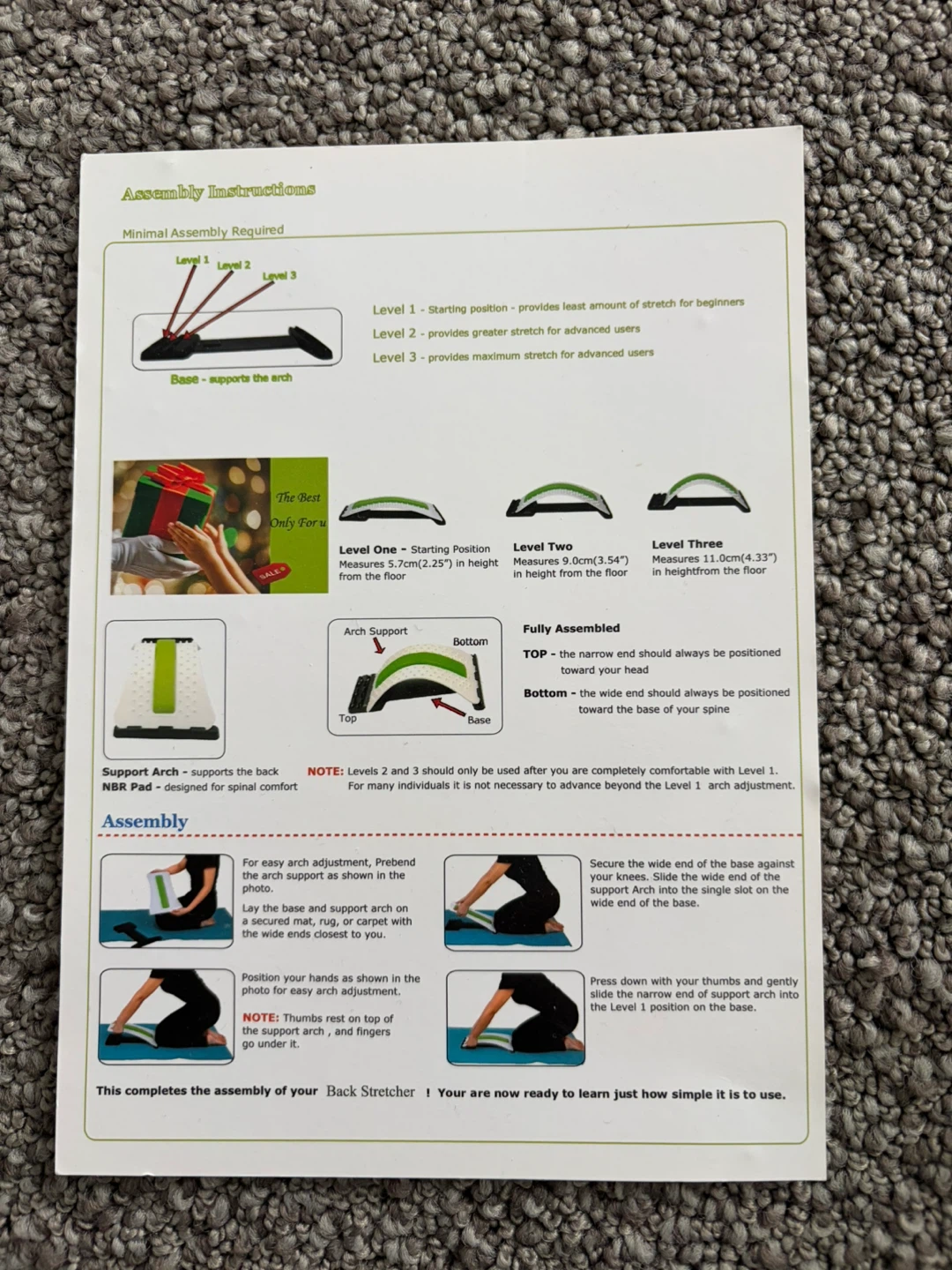 Brand New Adjustable Back Stretcher / Lumbar Support - photo 3
