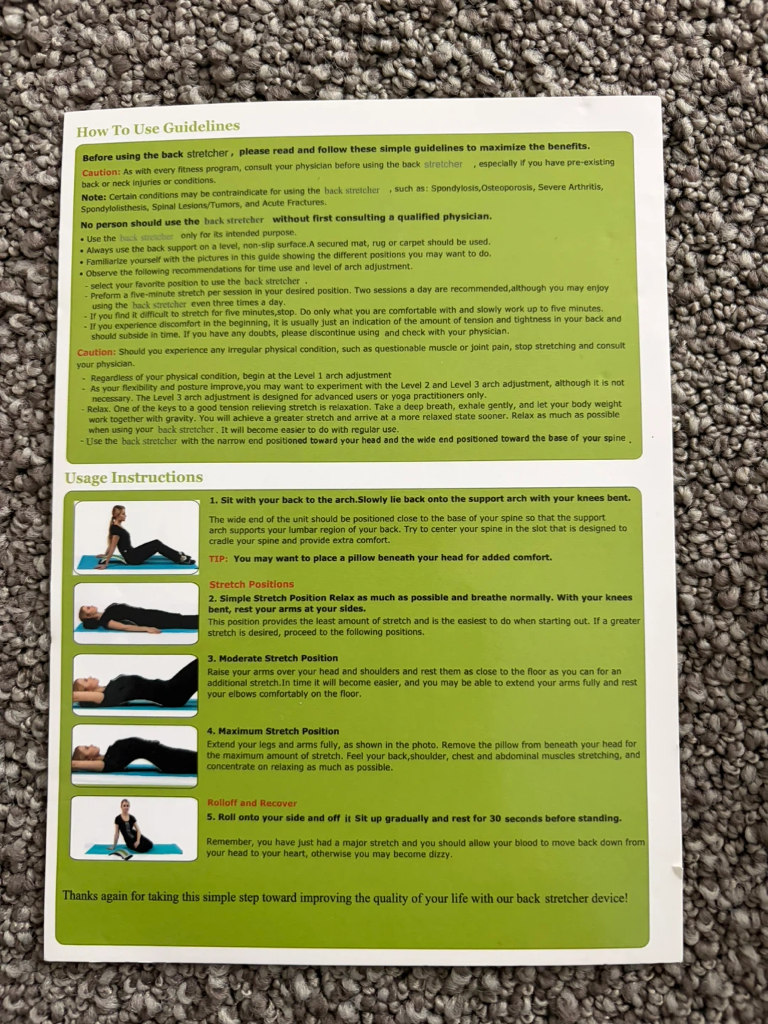 Brand New Adjustable Back Stretcher / Lumbar Support - photo 4