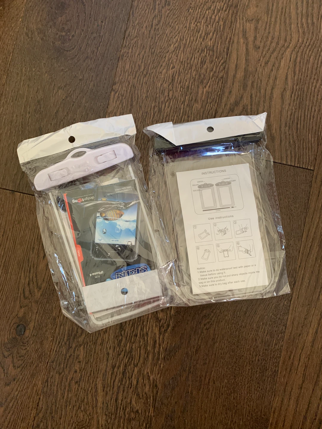Two Waterproof Phone Pouches