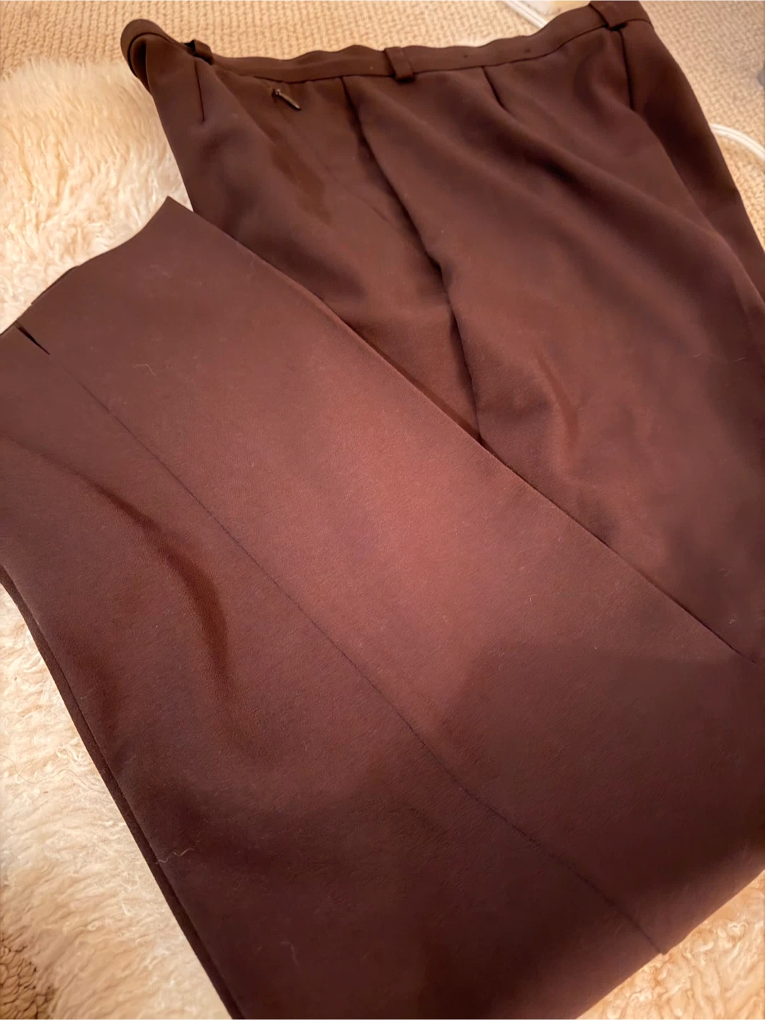 Chocolate  Brown Tailored Trousers