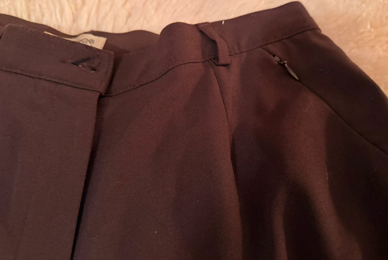 Chocolate  Brown Tailored Trousers - photo 2