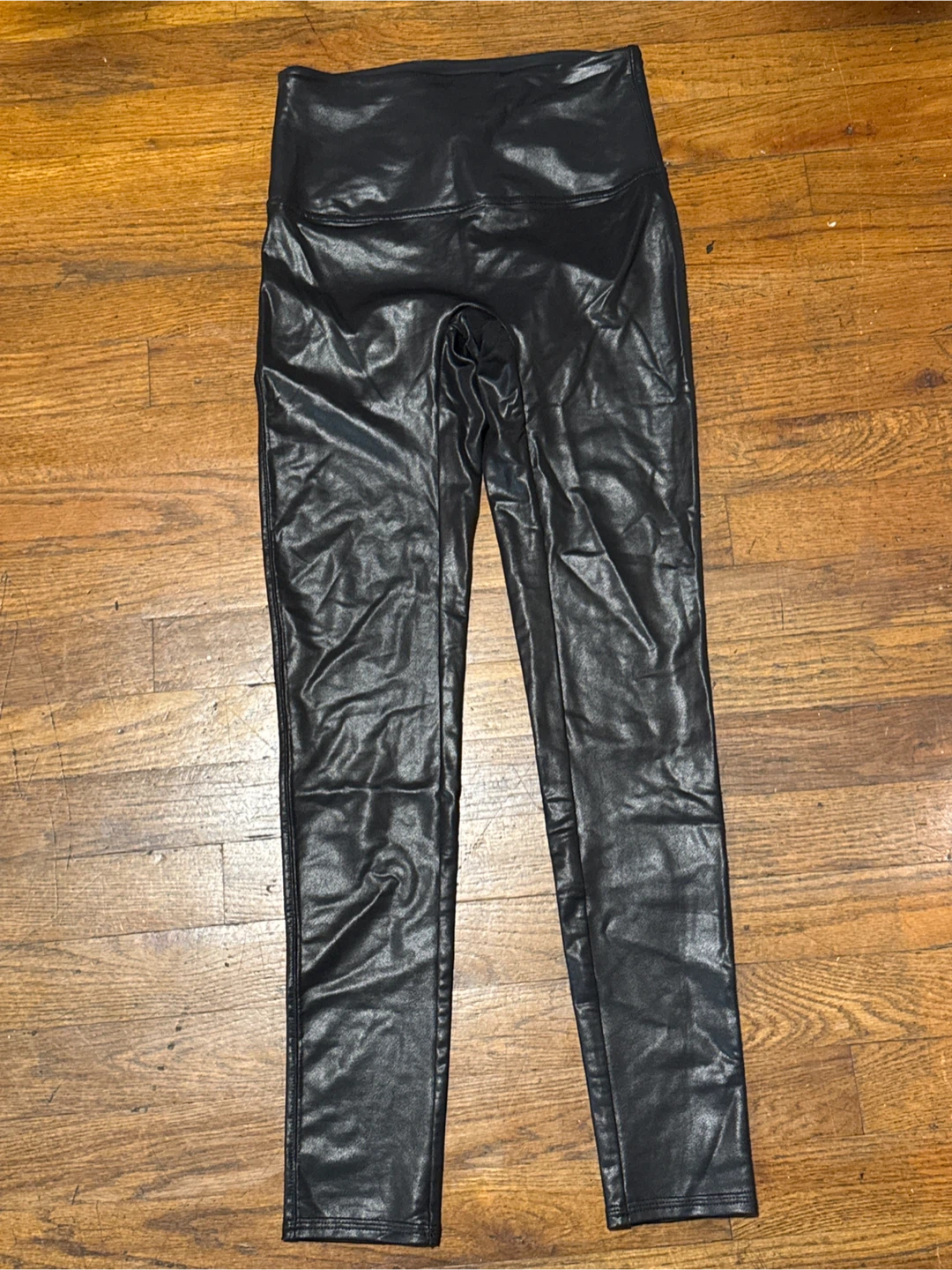 Size Medium Black Faux Leather Leggings