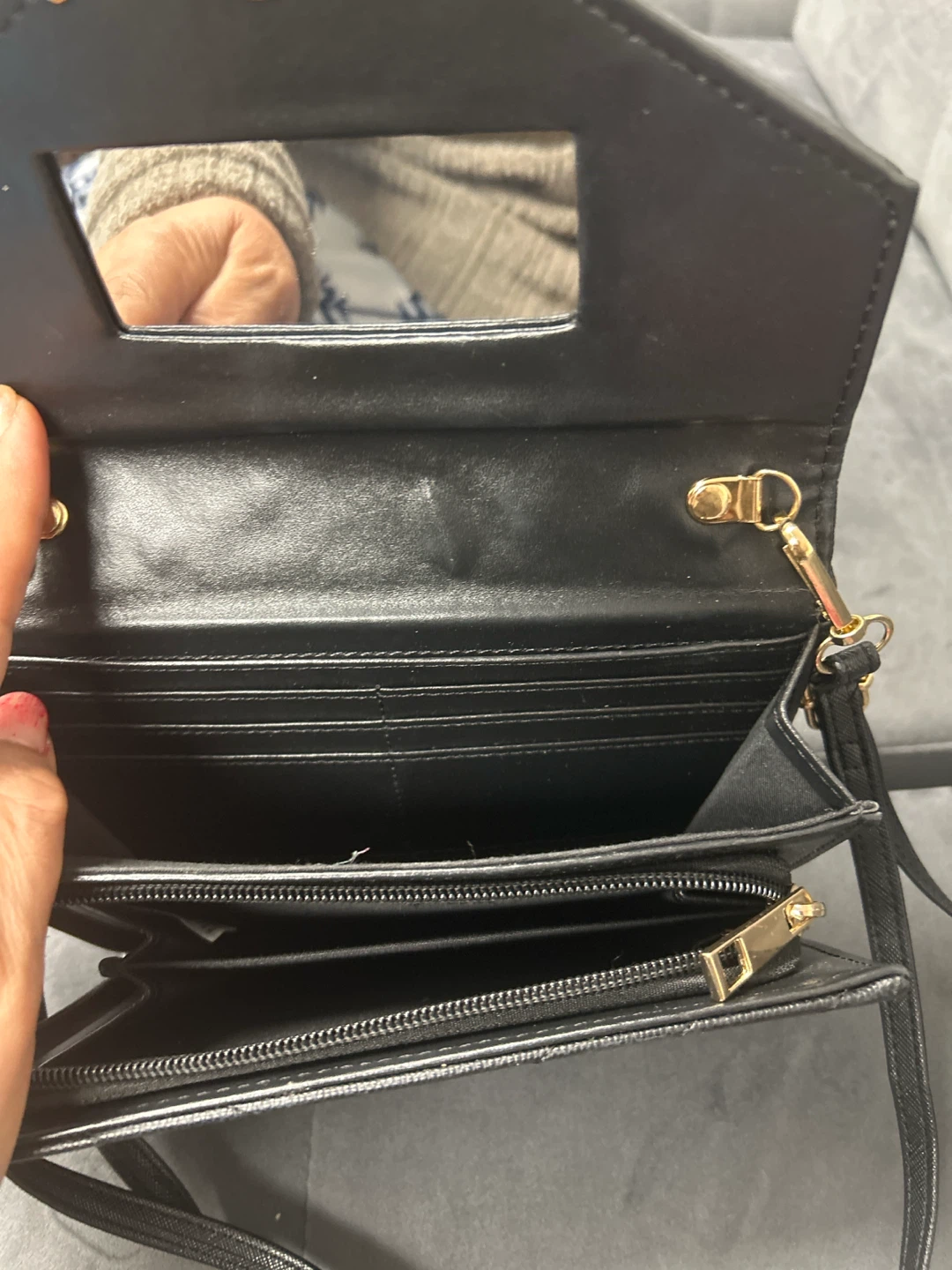 Black Quilted Crossbody Bag - photo 3