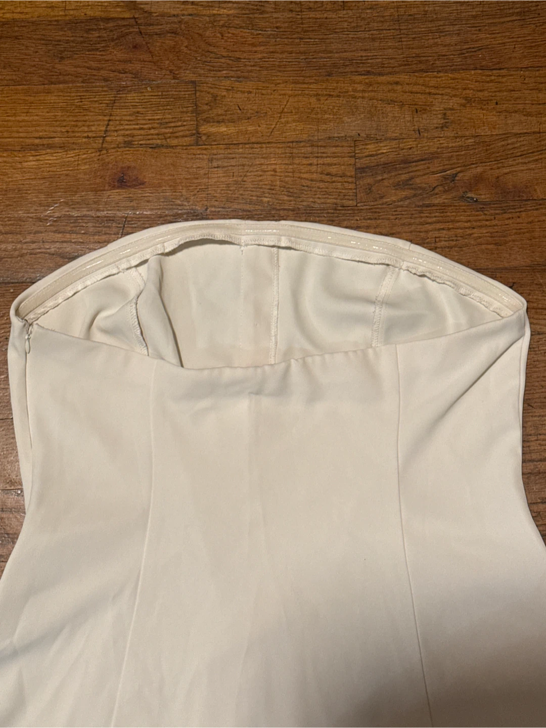 Size Large Cream Strapless Button-Up Tube Top - photo 2
