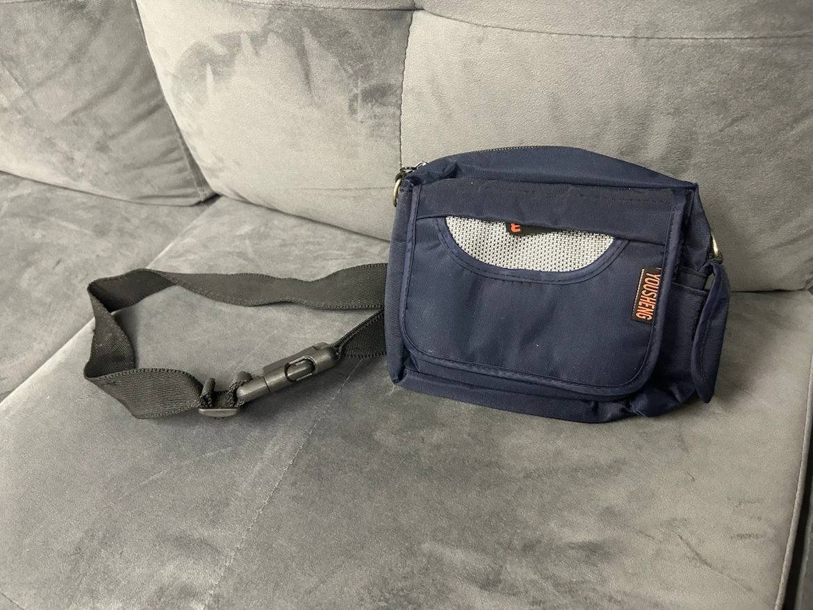 Yousheng Navy Blue Crossbody Bag