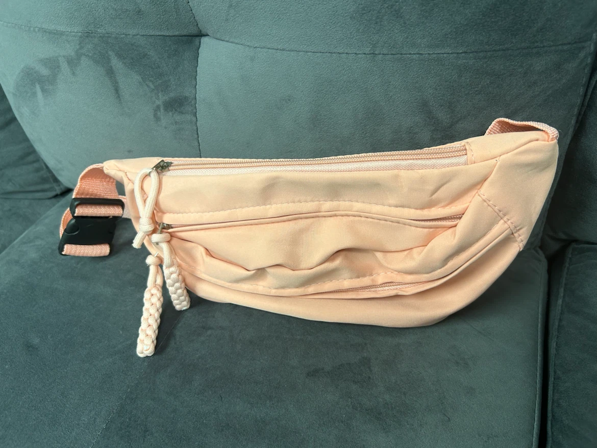 Peach Pink Belt Bag