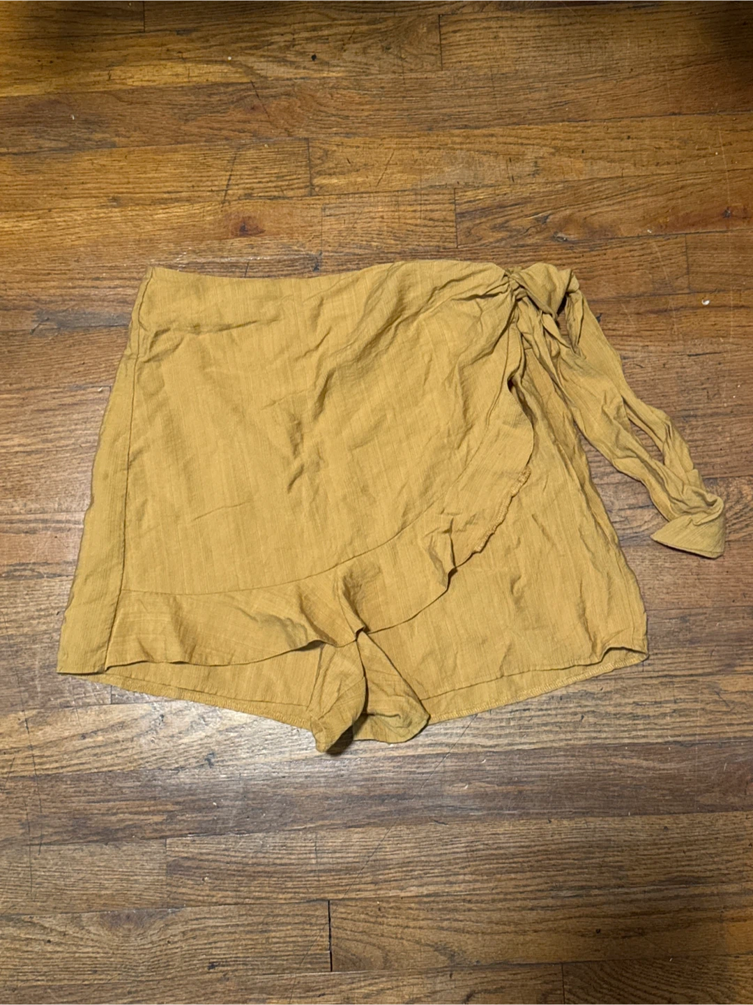Size 10 Mustard Yellow Wrap Shorts