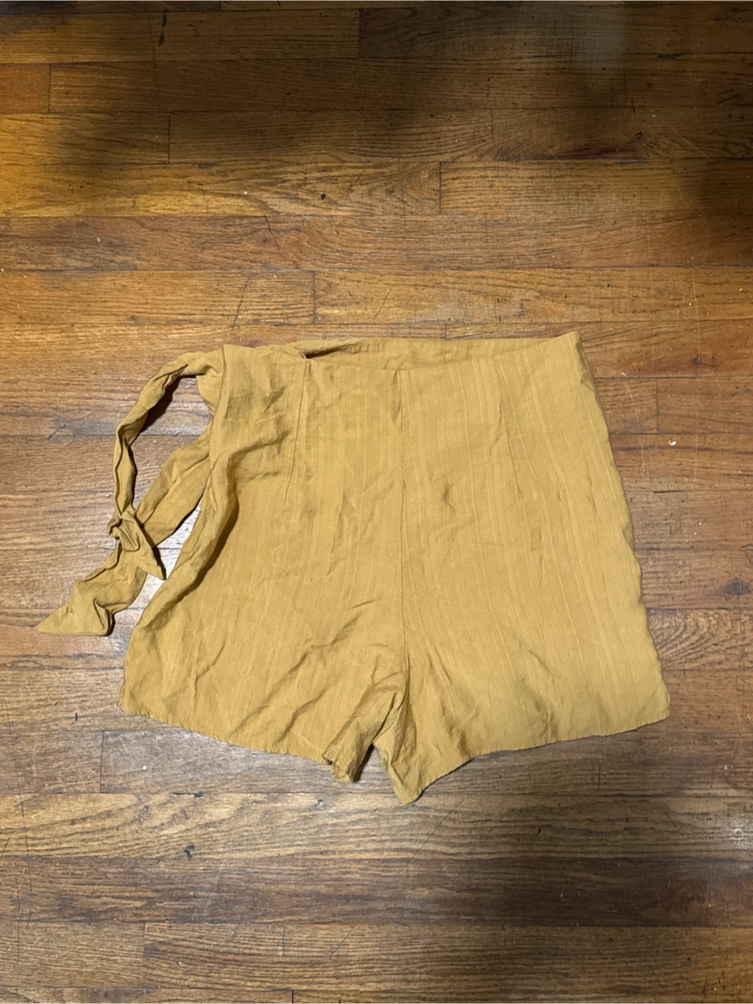 Size 10 Mustard Yellow Wrap Shorts - photo 2