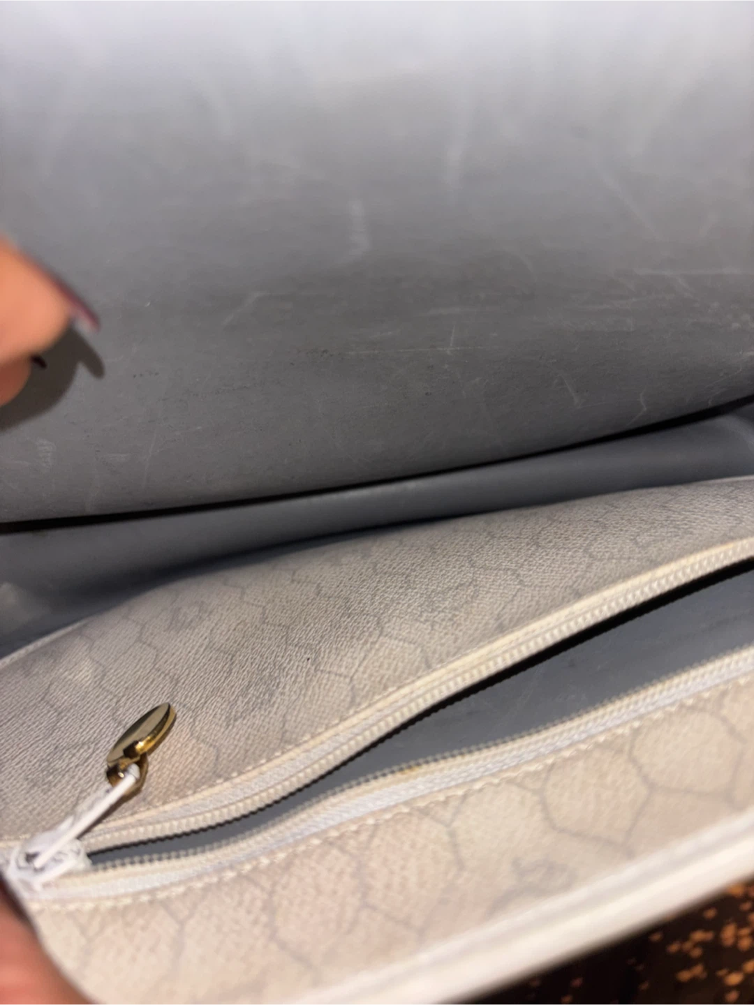 Christian Dior Vintage Honeycomb Canvas Shoulder Bag - photo 2