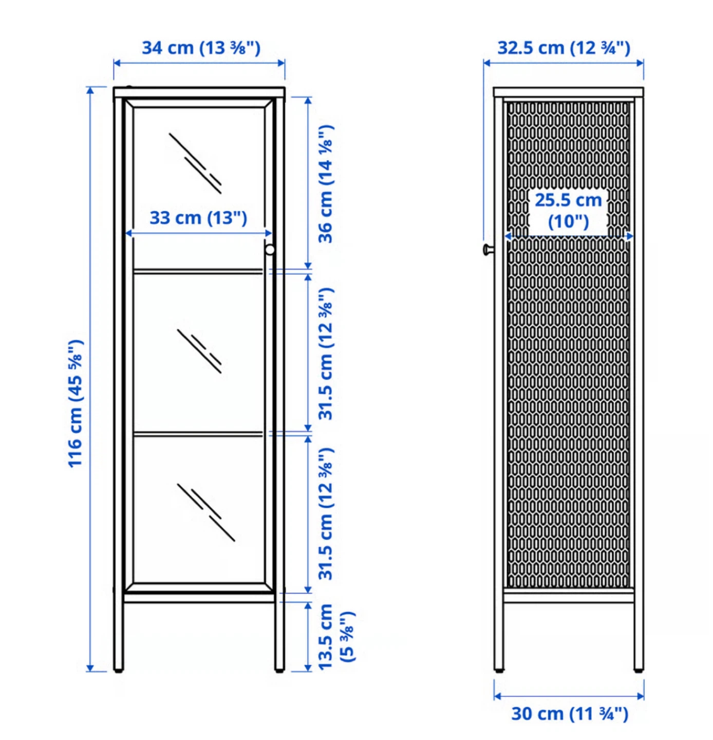 Ikea Glass-door cabinet, metal/white, - photo 5