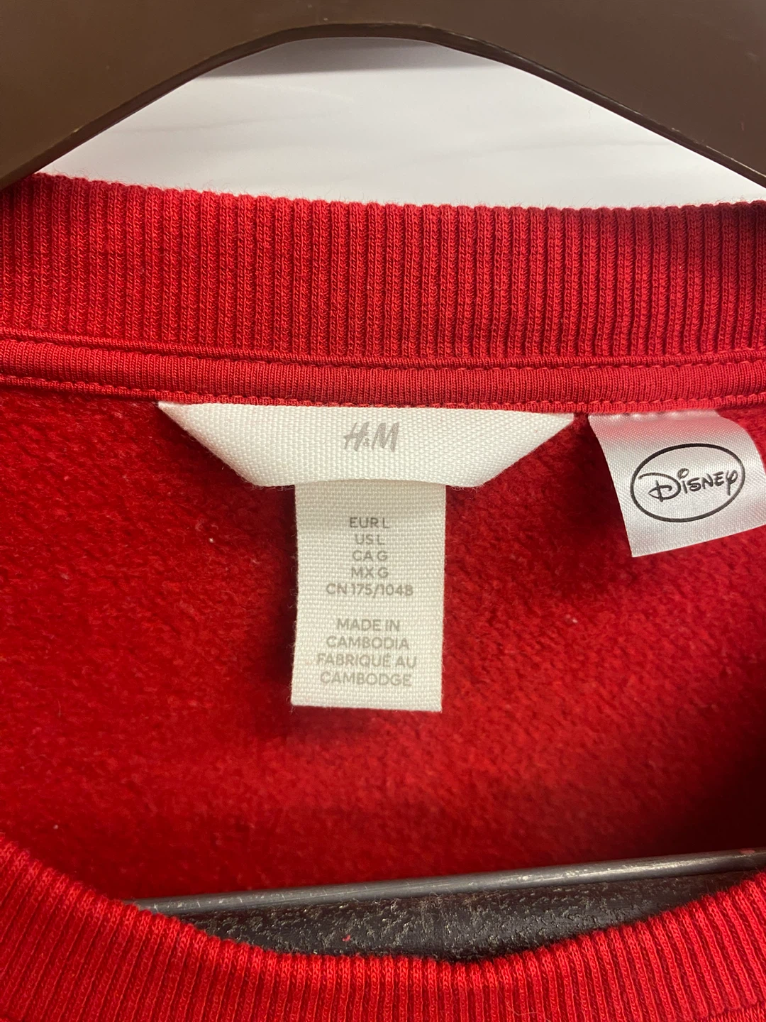 H&M Disney Mickey Mouse Head Embroidered Sweatshirt - L - photo 4