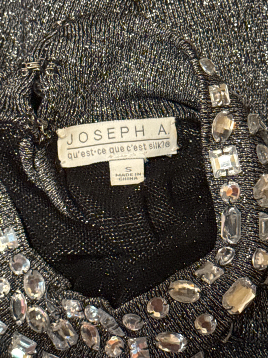 Size Small Embellished Metallic Halter Top - photo 2