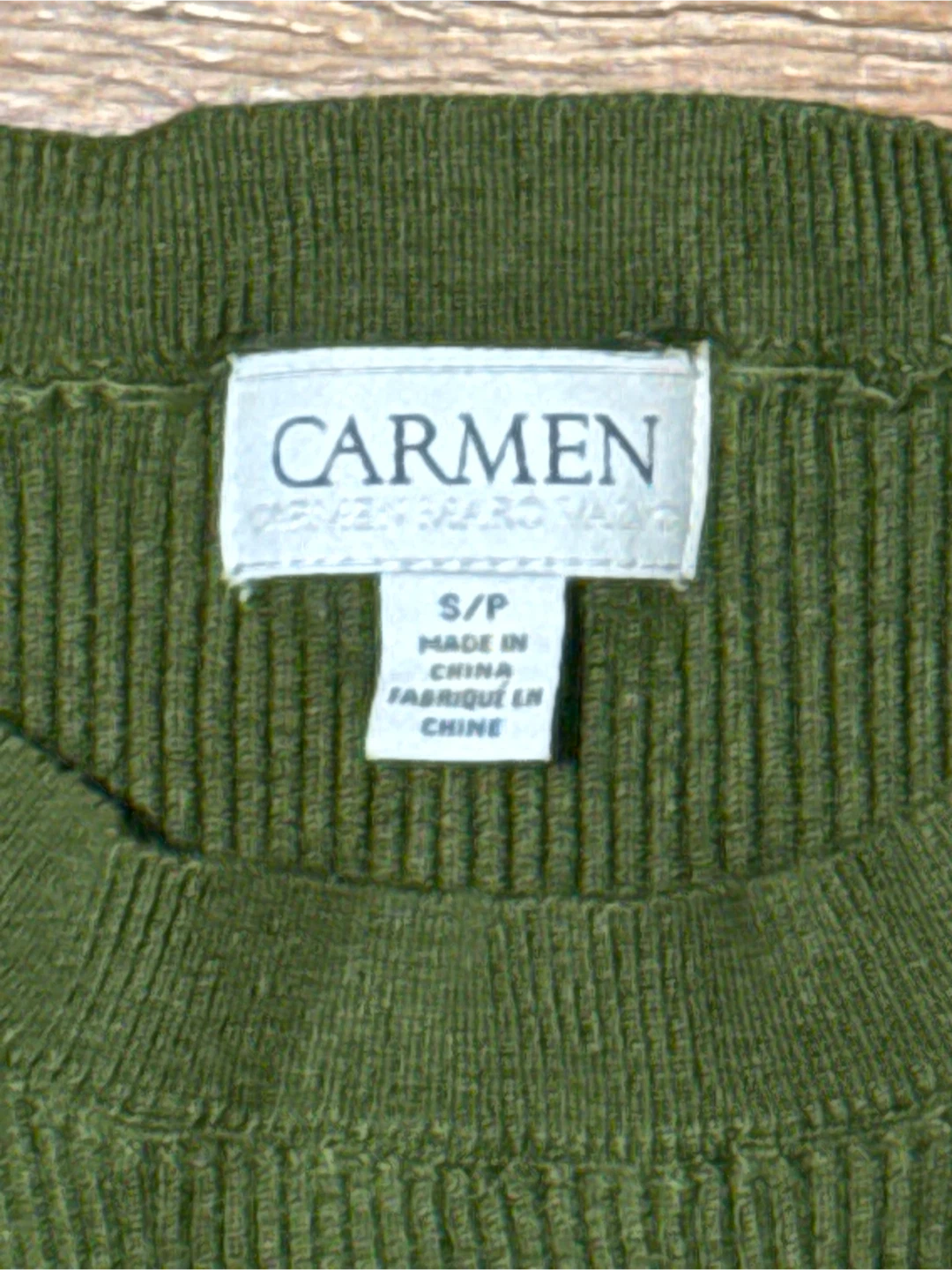 Size Small Olive Green Ribbed Knit Top - photo 2
