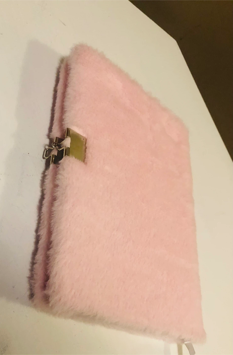 NEW Pink Unicorn Fuzzy Journal WITH pen - photo 4