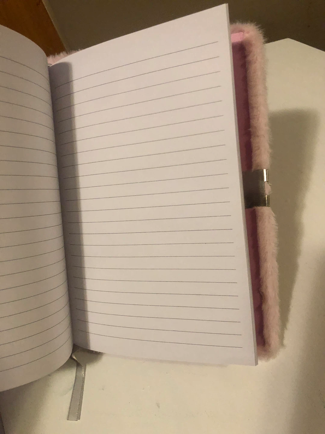 NEW Pink Unicorn Fuzzy Journal WITH pen - photo 3
