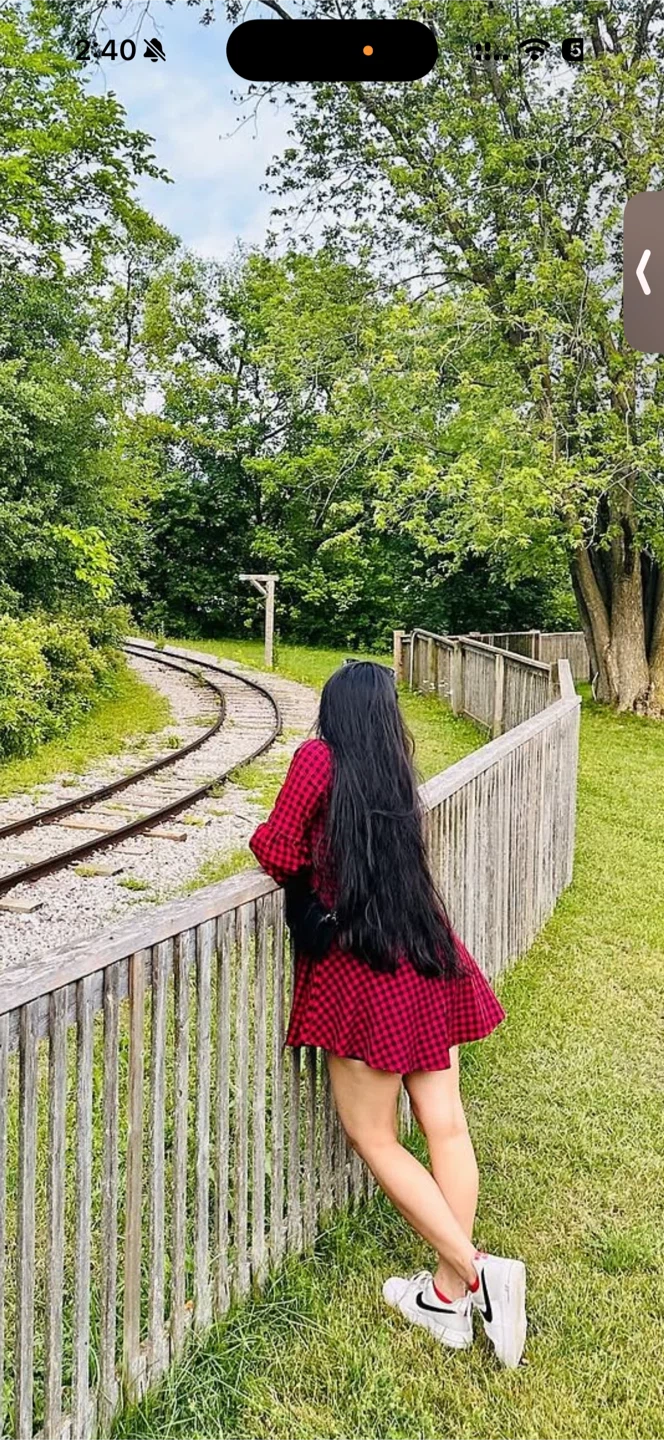 Red and black plaid button-up dress - photo 5