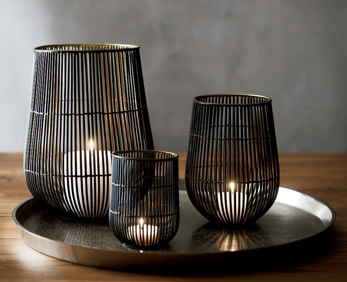 Hurricane candle holders - Crate & Barrel - set of 27