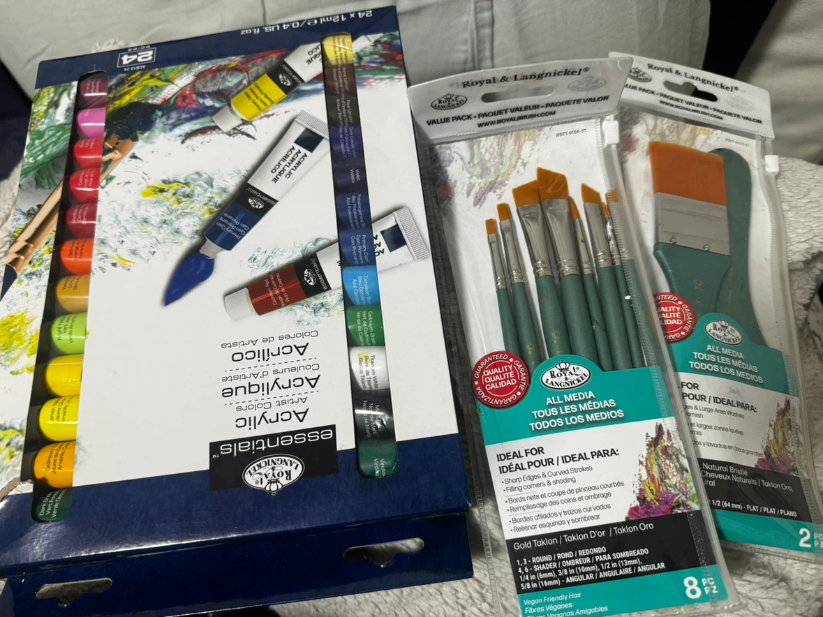 Royal & Langnickel Acrylic Paint and Brush Sets