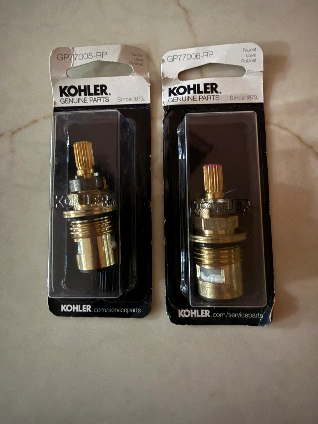 2 Kohler Ceramic Faucet Valves GP77005-RP and GP77006-RP
