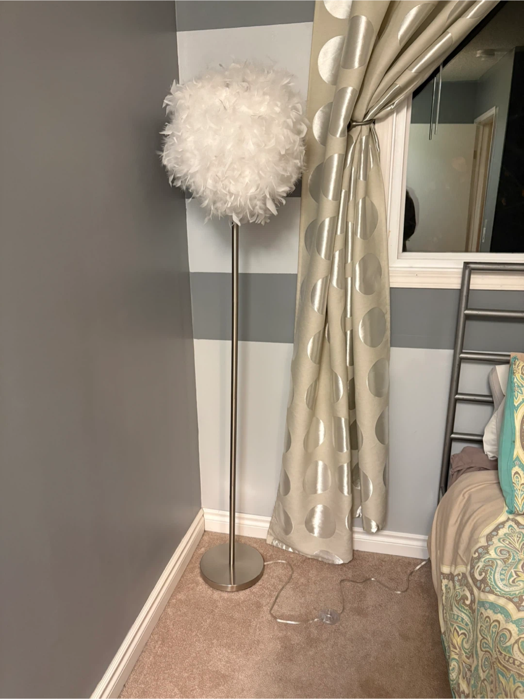White Feather Floor Lamp
