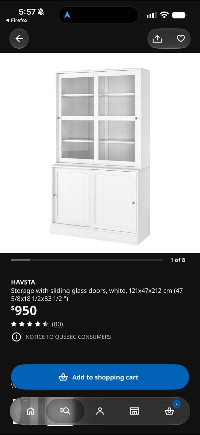 IKEA HAVSTA Storage Combination with Glass Doors - photo 2