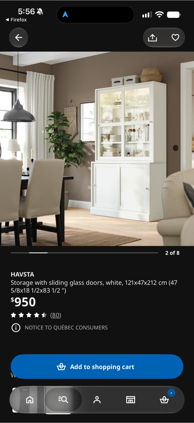 IKEA HAVSTA Storage Combination with Glass Doors