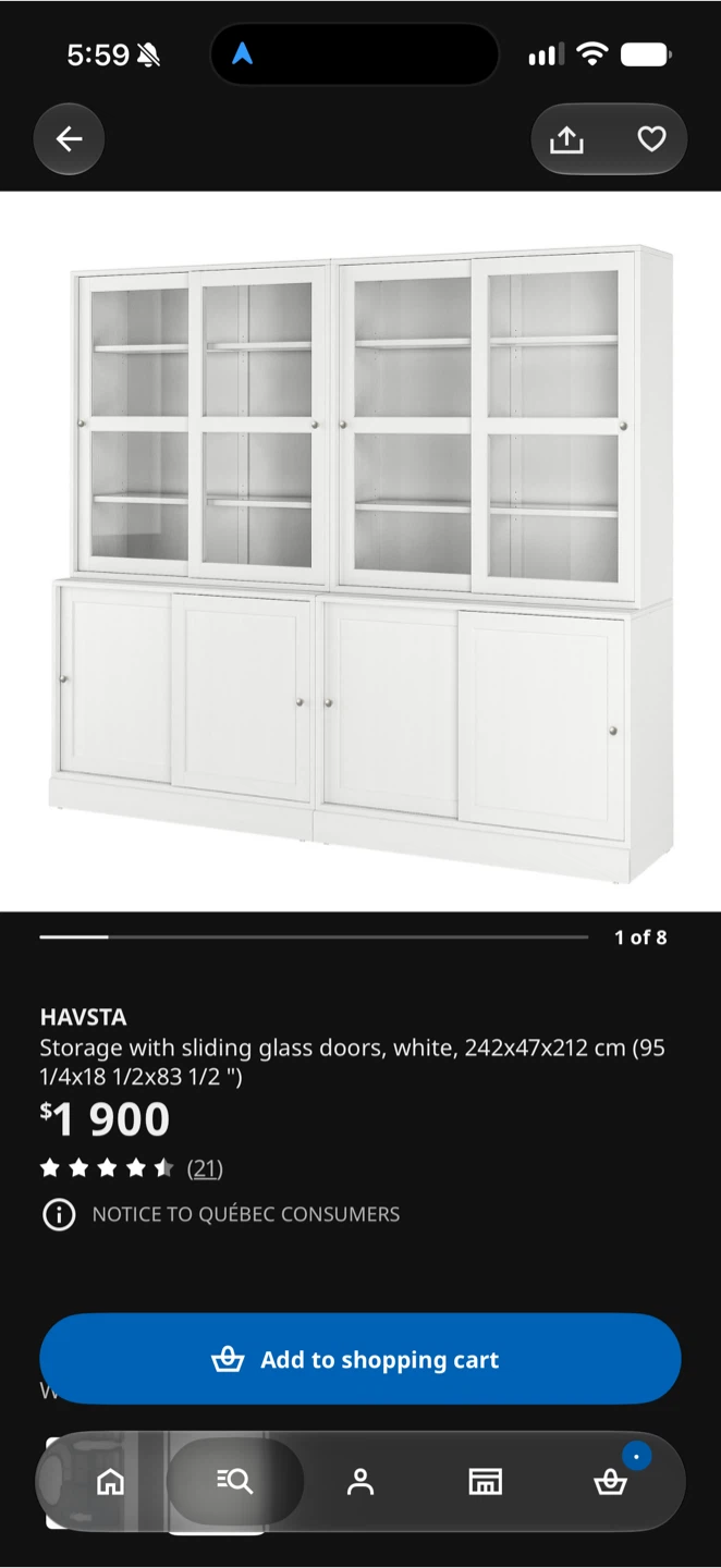IKEA HAVSTA Storage Combination with Glass Doors - photo 4