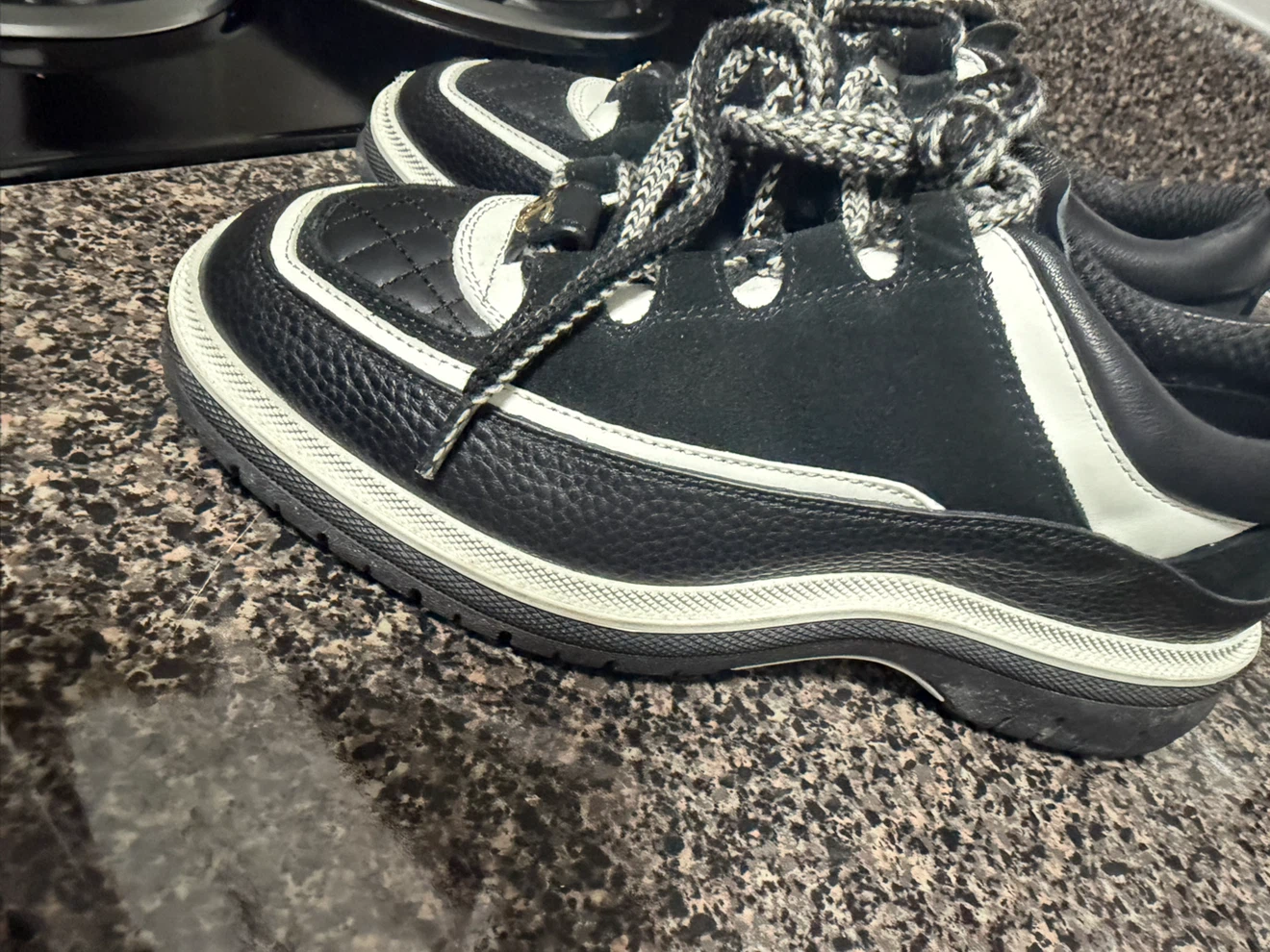 Chanel Black and White Sneakers - photo 2